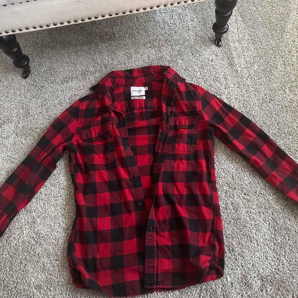 Goodfellow- Buffalo Plaid- cozy button down
